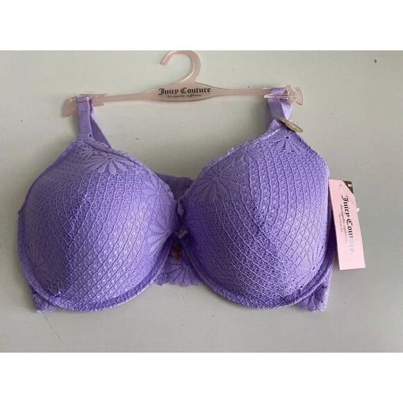 Juicy Couture Other - Juicy Couture Sexy T-Shirt Bra Glam Lace Sz 36D Underwire JC5250AG Gamma Ray NEW